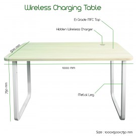 Home Office Table (Wireless Phone Charging)