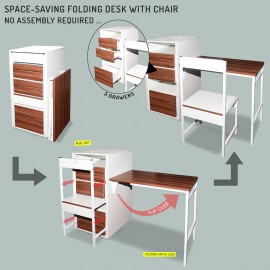 Home Office Table (Space saving folding desk)